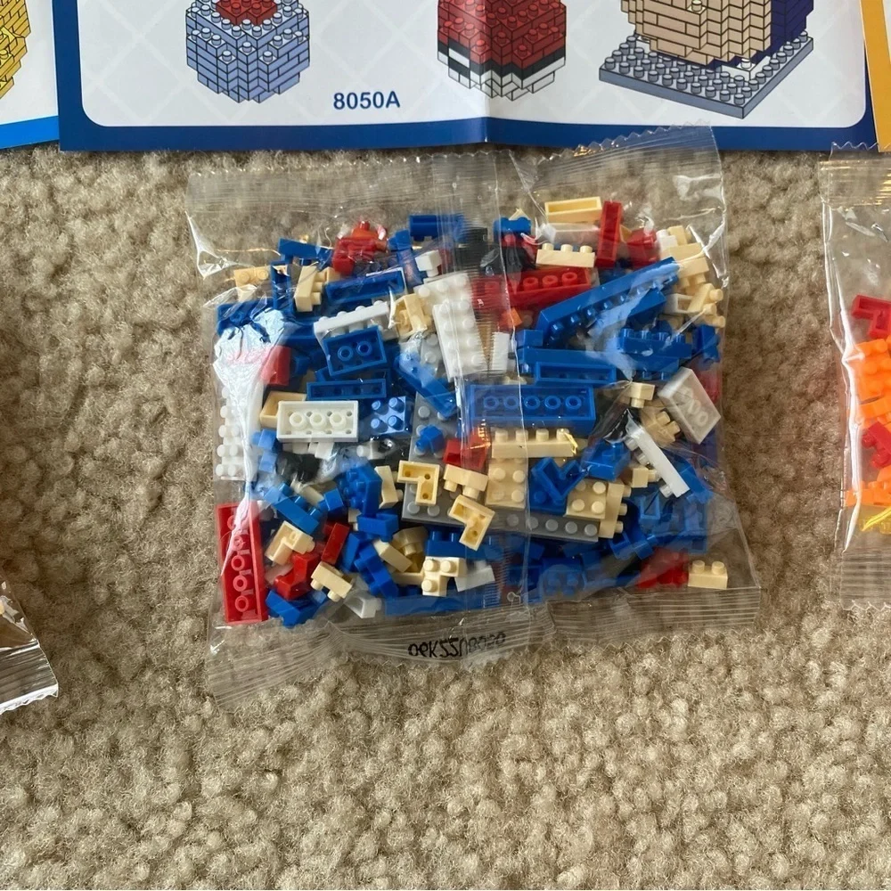 Micro Brick 4 Sets 4D Anime Figurines NWT